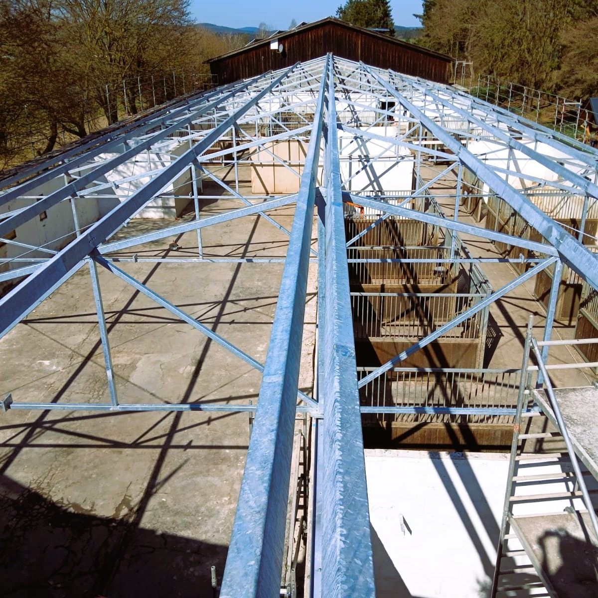 Hallendach für Pferdestall